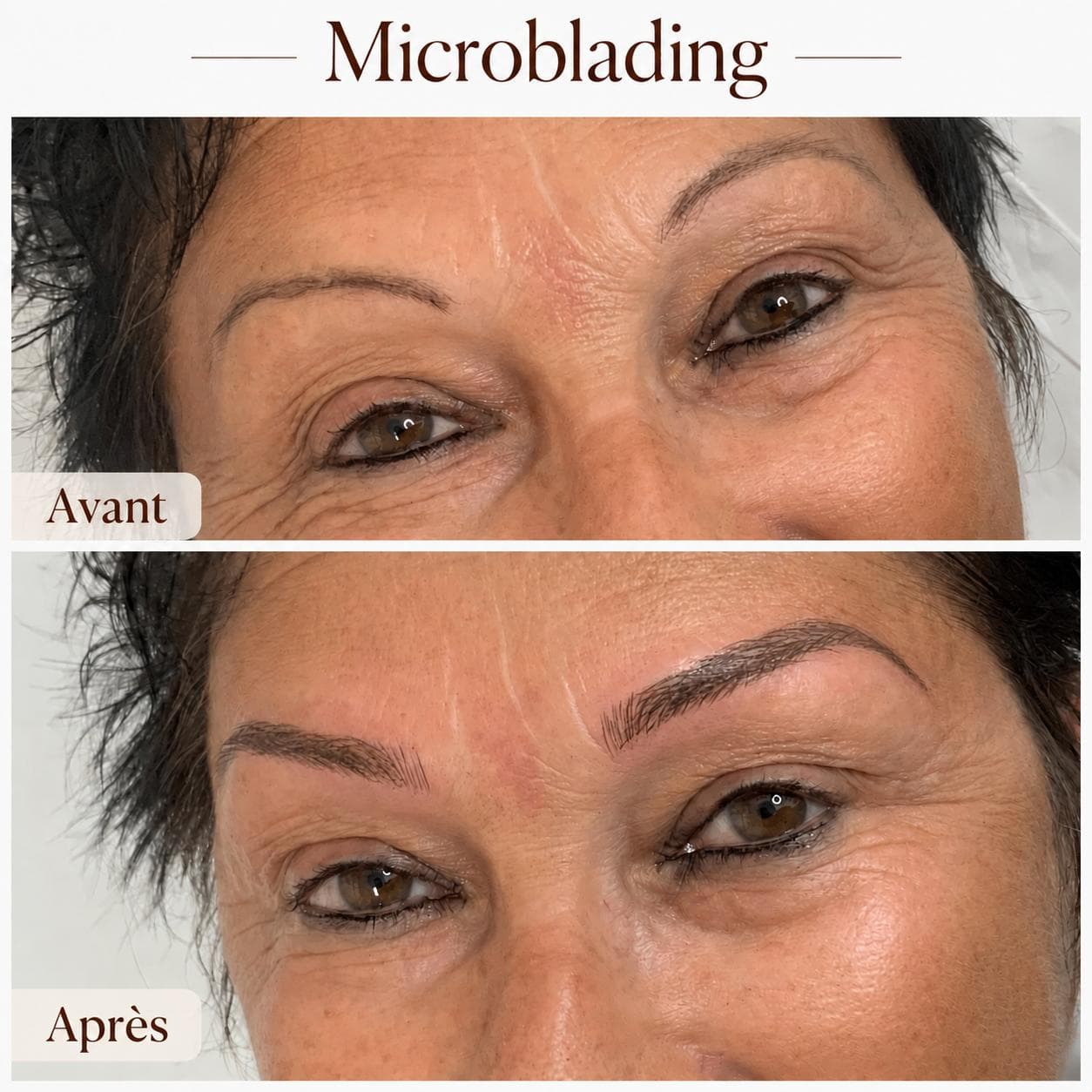Microblading · ligne du sourcil — réalisation présentée par Cinq Beautés